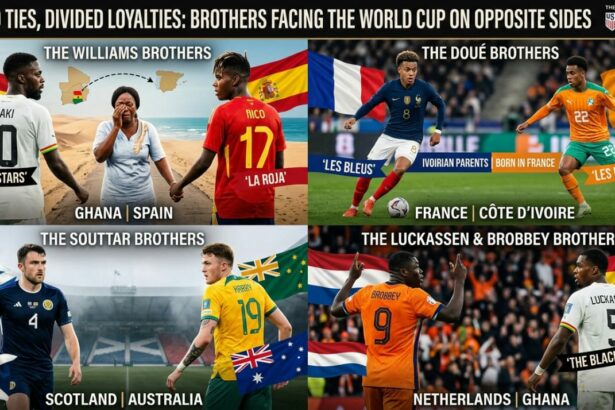 BLOOD TIES, DIVIDED LOYALTIES: The brothers who will face the world cup on opposite sides