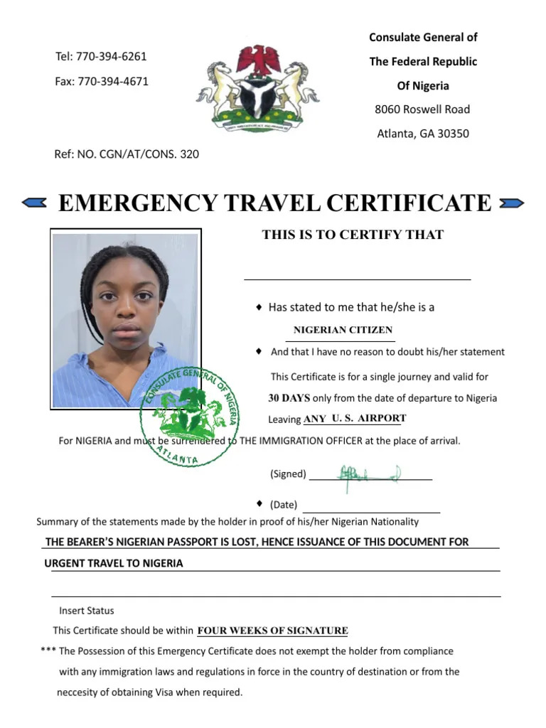 How to Get Emergency Travel Certificate in Nigeria 2026