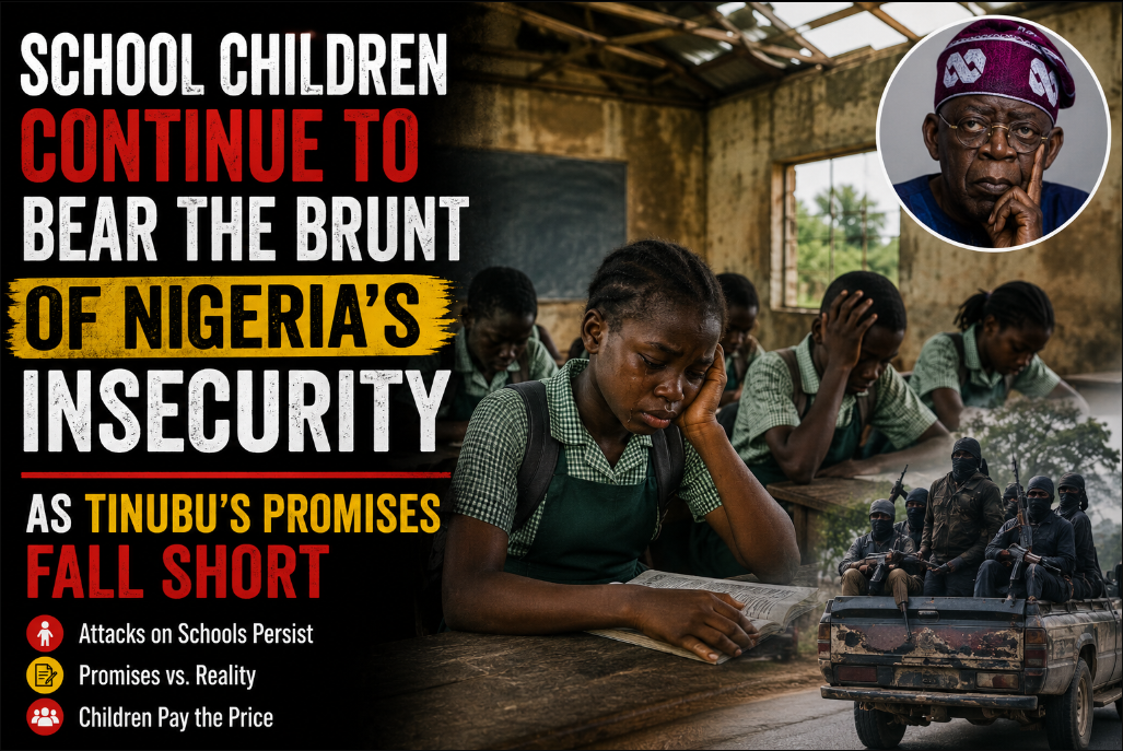 School children Continue to Bear the Brunt of Nigeria's Insecurity as Tinubu's Promises Fall Short