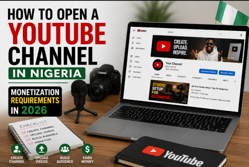 How to Open a YouTube Channel in Nigeria: Monetization Requirements in 2026