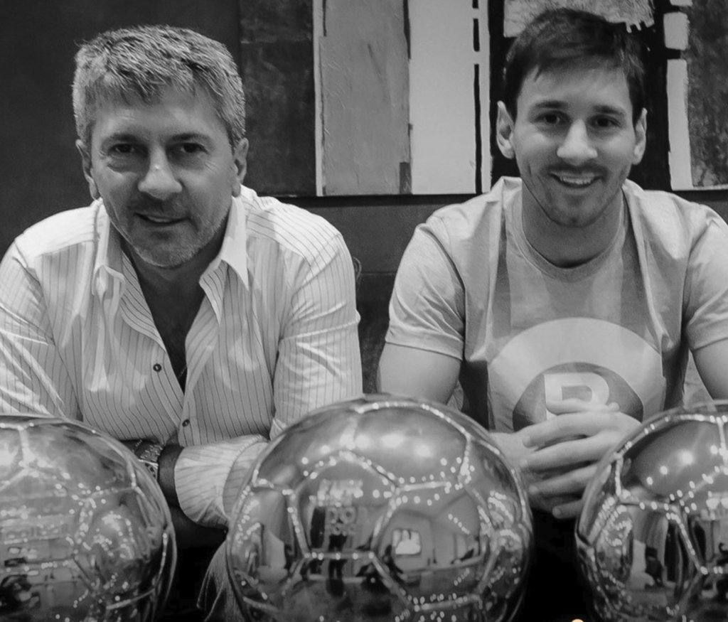 Lionel Messi and Jorge Messi