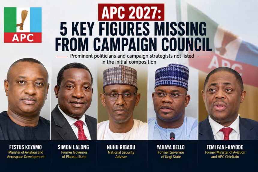 APC campaign council: Key figures missing from Tinubu’s 2027 team