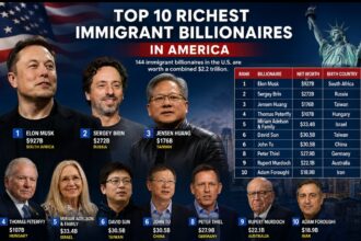 Top 10 richest immigrant billionaires in America revealed as foreign-born entrepreneurs amass $2.2tn