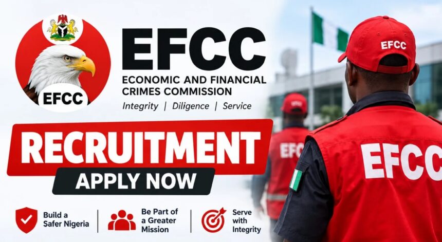 EFCC recruitment information for October 2026, including available positions and application requirements.