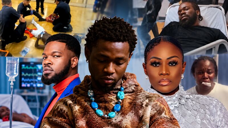 Nigerian entertainers Omah Lay and Broda Shaggi featured in a report about recent injury news and hospital visits