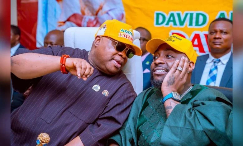 Davido and Governor Ademola Adeleke amid controversy over the singer’s Lagos concerts.