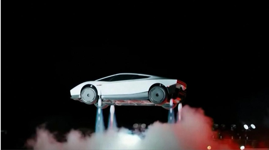 tesla roadster flying cars