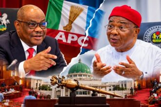 Hope Uzodinma and Nyesom Wike