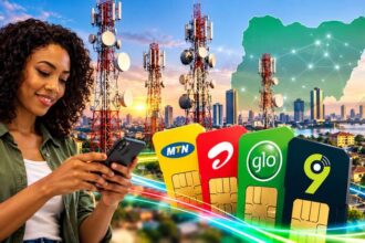 Telecommunications infrastructure illustrating Nigeria’s mobile networks and alternative internet providers