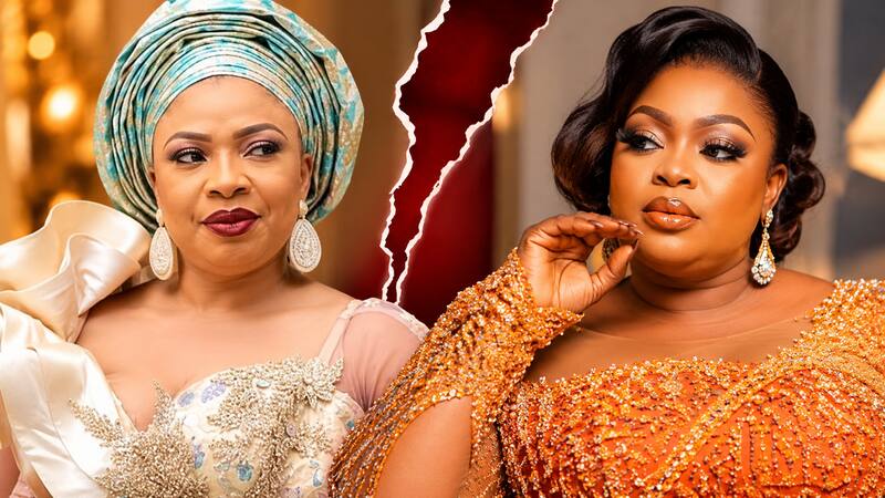Nollywood actresses Laide Bakare and Eniola Badmus amid renewed reports of their public feud