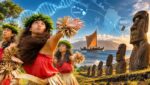 Traditional Polynesian voyaging canoe representing the ancestral ocean journeys explored in a DNA study of Native Hawaiians and Rapa Nui people
