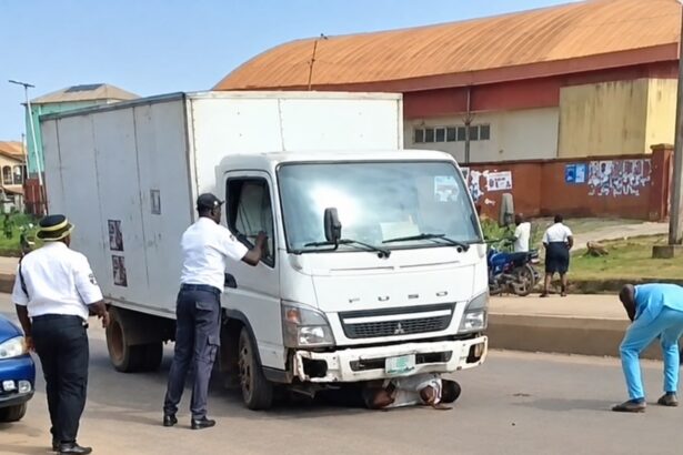 JUST IN: Truck crushes vehicle inspection officer to death in Ondo