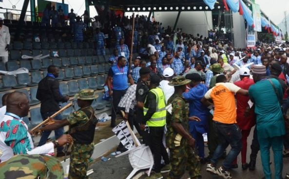 Delta State delegates exchange blows at the?APC Convention (Photos)