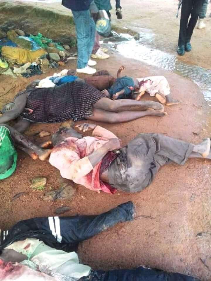 Heartbreaking photos from attack carried by unknown gunmen in Plateau state(graphic)