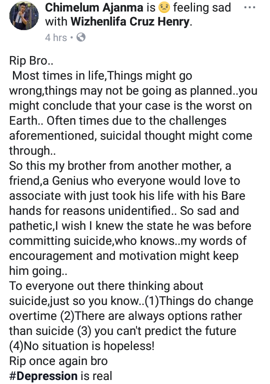 Young Nigerian man commits suicide in Lagos (disturbing photos)