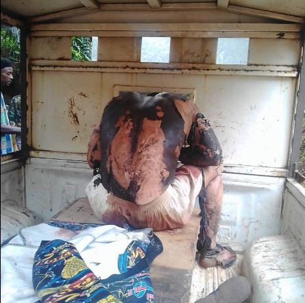 Graphic video: Man gets badly burnt while trying to steal from a transformer in Anambra State