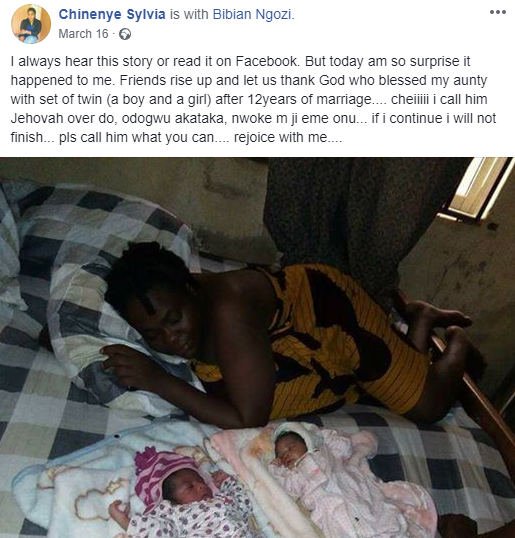 Nigerian woman welcomes son three months after welcoming twins (photos)