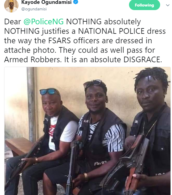 "Should a law enforcement officer look like this?" Nigerians ask in shock after seeing photos of SARS officers