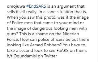 "Should a law enforcement officer look like this?" Nigerians ask in shock after seeing photos of SARS officers