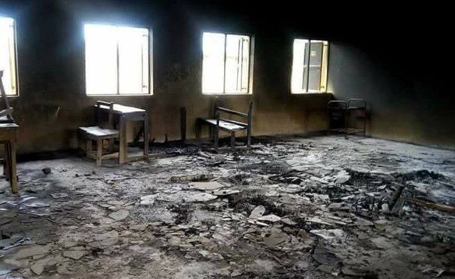 Photos: Hoodlums burn down two school renovated by Dino Melaye 