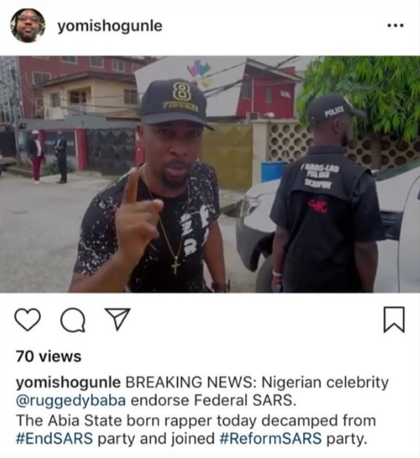 Ruggedman drags Assistant Commissioner of Police, Yomi Shogunle after he posted fake news about him