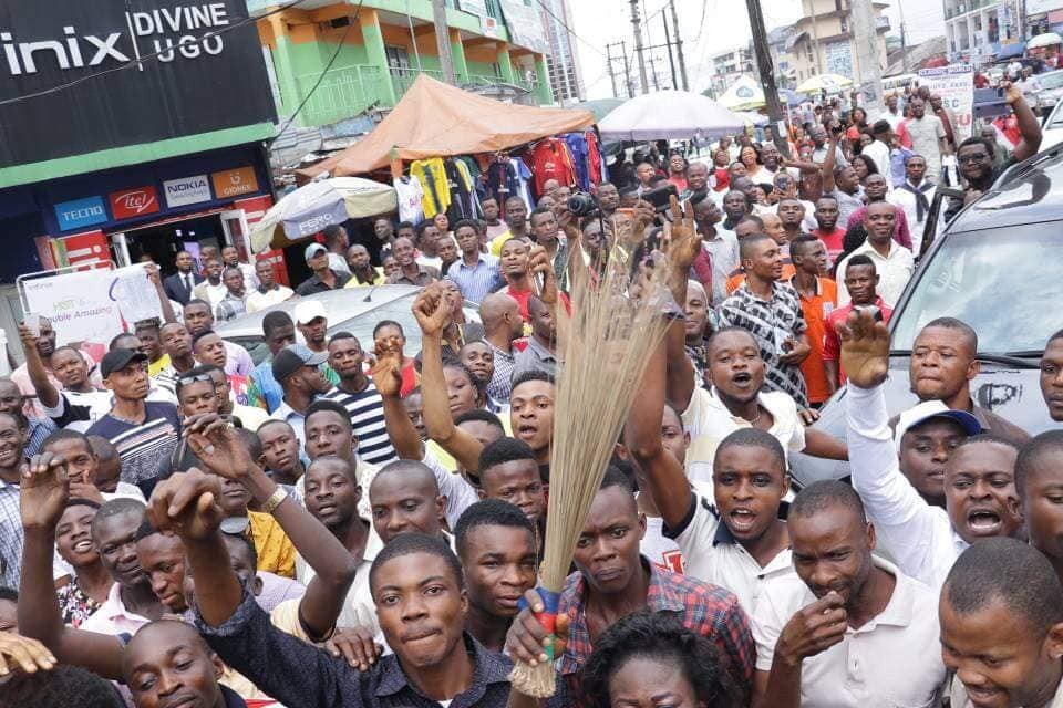 Photos: Godswill Akpabio arrives Uyo ahead of defection to APC tomorrow
