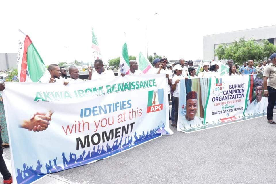 Photos: Godswill Akpabio arrives Uyo ahead of defection to APC tomorrow
