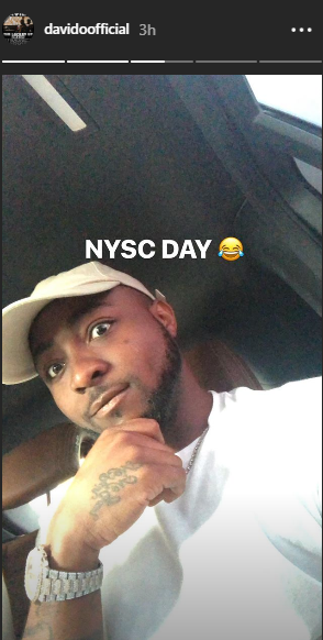 Photos: Davido begins his National Youth Service Corps (NYSC)