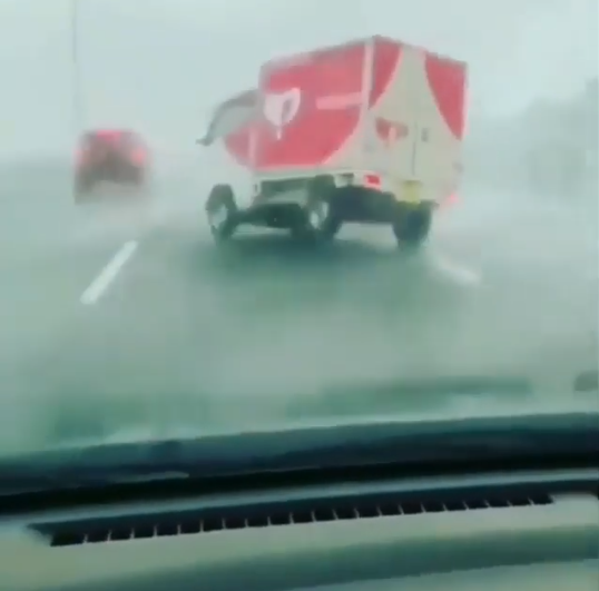 Shocking footage from Typoon Jebi shows heavy winds upturning cars (photos/video)