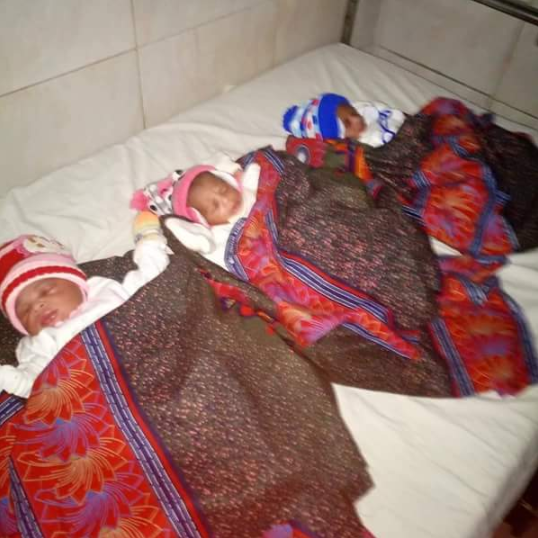 Woman gives birth to triplets after 17 years of marriage