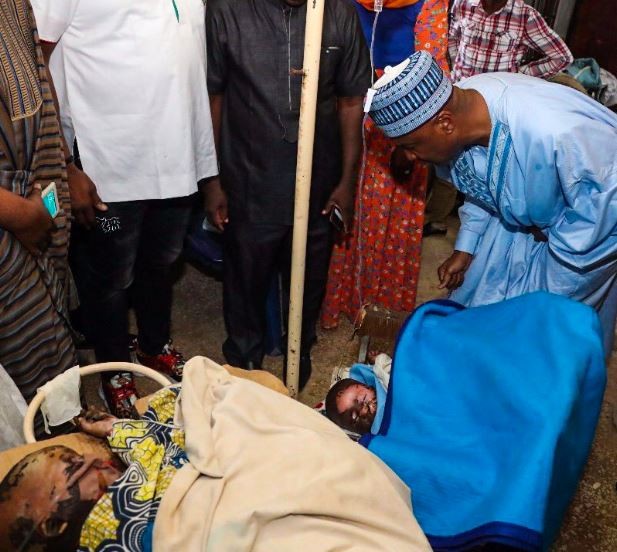 Bukola Saraki visits survivors of the deadly Nasarawa State gas station explosion