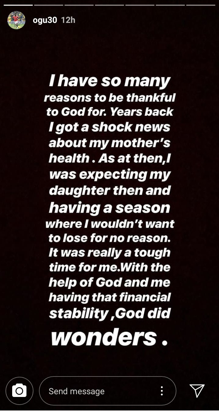 Footballer John Ogu narrates the trials he went through when he discovered his mother was down with a life-threatening illness