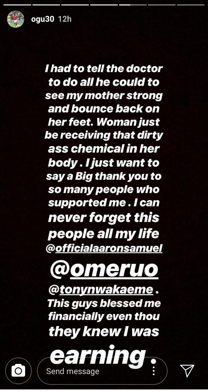 Footballer John Ogu narrates the trials he went through when he discovered his mother was down with a life-threatening illness