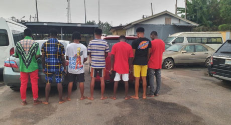 PHOTO: EFCC arrests seven suspected internet fraudsters in Benin