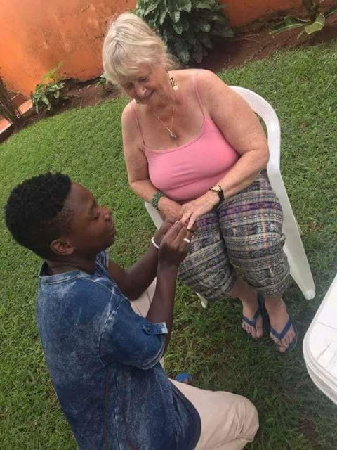 71-year-old Swedish ex-wife of Ugandan singer Guvnor Ace gets engaged to her 19-year-old lover
